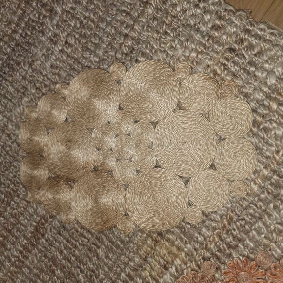 VTG Handmade Philippines Abaca Woven Hemp Mat 18" Trivet Table Protector MCM - Picture 14 of 14